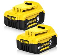 DCB200 - Batería de repuesto para Dewalt - Ibanti 18V 5.0Ah DCB180 DCB181 DCB-182 DCB-183 DCB184 DCB185 DCB-184B-XJ con indicador LED (paquete de 2)