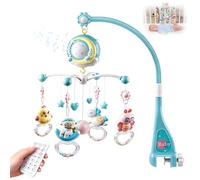 Dcceeo Movil Cuna Bebe, Móvil Musical para Cuna de Bebé con Proyector y Luz de Noche, Extraíble Colgando Girando Sonajeros y 150 Melodias Caja de Musica, Mobile Bebe Móvil Cuna para Bebé 0 a 24 Meses