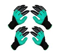 DCCPAA Guantes de jardín con garras, 2 pares (dos manos con garras) para cavar, plantar, desmalezar, sembrar, impermeable, el mejor regalo de jardinería para hombres y mujeres (verde)
