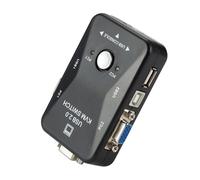 DCDCD Conmutador USB KVM de 4 Puertos VGA SVGA, Divisor de Interruptor 1920 * 1440, Interruptor de vídeo VGA for Dispositivo USB, Adaptador de Monitor de ratón y Teclado