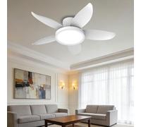 Dceinz Ventilador Silencioso Con Luz 6 Velocidades RotacióN Hacia Adelante Y Hacia AtráS Con Control Remoto Y Temporizador Ventilador De Techo Con Luz AtenuacióN Continua,Blanco-36