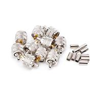 Dcfbkl 10 conectores de acoplamiento roscados UHF macho PL259 RG58/142 LMR195 RG400