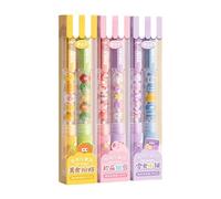 Dcfbkl 2/4 bolígrafos retráctiles de gel con cuentas negras de 0,5 mm, secado rápido para escribir, diario, oficina, escritura, cultura de alimentos