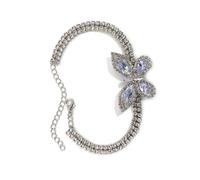 Dcfbkl Abalorio de mariposa con piedra de circonita cúbica, joyería coreana de moda para todos los días, elegantes diamantes completos mariposa, talla única, como se describe