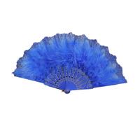 Dcfbkl Abanico de plumas de estilo vintage de los años 20 para mujer, plegable, de encaje de mano, para bodas, fiestas y fiestas temáticas de disfraces de cosplay