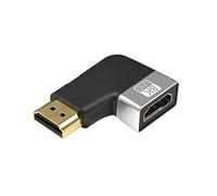 Dcfbkl Adaptador de extensión 8K compatible con HDMI, 90° 270°, ángulo recto 2.1, adaptador extensor macho a hembra, 8K a 60Hz, 4K a 120Hz, extensor macho a hembra