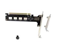 Dcfbkl Adaptador PCIe X16 a 4 puertos SFF 8612 SFF 8611 Tarjeta de expansión para placas base, discos sólidos, tarjeta gráfica, adaptador interno externo PCIE