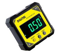 Dcfbkl Buscador de ángulos digitales, medidor electrónico fácil de transportar para aplicaciones de ingeniería de superficies metálicas y reparación de automóviles, medidores digitales con base