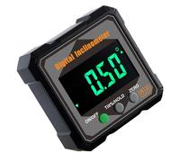 Dcfbkl Buscador de ángulos digitales, medidor electrónico fácil de transportar para aplicaciones de ingeniería de superficies metálicas y reparación de automóviles, medidores digitales con base