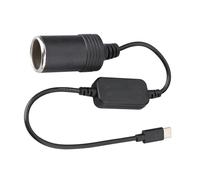 Dcfbkl Cable USB C a 12 V para encendedor de cigarrillos de coche, para dispositivos electrónicos de vehículos, grabadores de navegación, convertidores de cigarrillos