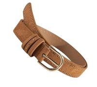 Dcfbkl Cinturón de mezclilla para mujer, cintura ajustable, accesorio de moda, cinturón de remache de gamuza para trajes elegantes, accesorio de moda, marrón, Talla única