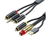 Dcfbkl Convertidores de fibra óptica y coaxial a línea de 3,5 mm, cable alto con conexión estable, convertidores coaxiales a ópticos