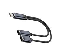 Dcfbkl Convertidores de tipo C a USB con salida de música, soporta transferencia rápida de datos para varios dispositivos electrónicos, PD100W, adaptador de alimentación tipo C a USB