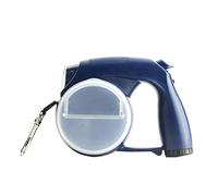 Dcfbkl Correa retráctil para pasear perros con soporte para bolsa de luz LED, cuenco de agua para alimentos, cierre de botón y liberación para correa retráctil pequeña y larga con soporte para bolsa