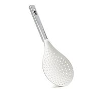 Dcfbkl Creative Skimmer - Cuchara ranurada resistente a altas temperaturas, fugas densas para ama de casa, ensanchar y profundizar en la cocina, colador Stra Colador, azul y blanco