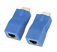 Dcfbkl Extensor de red RJ45 a HDTV compatible con HDTV de 1080p de hasta 30 m sobre cable Cat5e/6 para cine en casa y extensor de red de conferencias