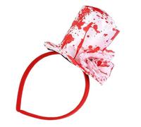 Dcfbkl Gorras de bruja sangrienta para adultos, sombrero de mago de Halloween, aro para el pelo, para fiesta, sombrero de cloche, juego de rol, accesorios de disfraz