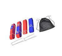 Dcfbkl Línea de voleibol de playa con clavos para el suelo, límites al aire libre, canchas de cincha, marcadores duraderos para voleibol al aire libre