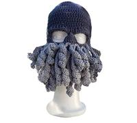 Dcfbkl Máscara de pulpo de Halloween, pasamontañas, máscara de pulpo, gorro de pulpo, gorro divertido para fiesta, gris oscuro, Talla única