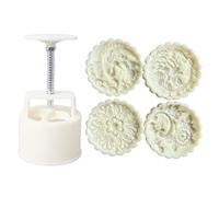 Dcfbkl Moldes de 150 g/200 g con forma de flor de dibujos animados para hornear, herramientas de pastelería para festivales de mediados de otoño