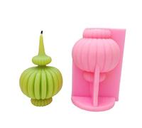 Dcfbkl Moldes de silicona con diseño de torre a rayas para manualidades, jabón, yeso, decoración de escritorio, adornos
