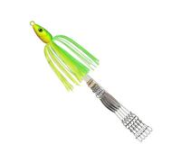 Dcfbkl Paraguas de pesca con 5 brazos, anzuelos de lubina, cebos para barcos de agua dulce/salada, flexible para agua salada y agua dulce