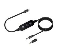 Dcfbkl PD65W - Cable de alimentación de carga rápida tipo C a 5525, ajustable, 5 V, 9 V, 12 V, 15 V, 20 V, salida universal, compatibilidad universal de 1,2 m, cable de carga de múltiples voltajes