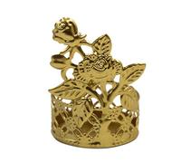 Dcfbkl Portavelas de hierro ahuecado para mesa de comedor de bodas de Oriente Medio, candelabro de hierro antiguo