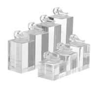 Dcfbkl Práctico soporte de exhibición de anillos acrílicos, juego de 7 para exhibición profesional de joyas y accesorios de fotografía, uso diario, soporte de joyería