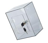 Dcfbkl Práctico tarro de acrílico que se puede abrir, elegante caja de monedas con tapa extraíble, caja de ahorro de dinero visible con acceso