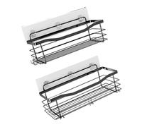 Dcfbkl Soporte adhesivo de acero inoxidable para champú y acondicionador, organizador de baño resistente y resistente al óxido, soporte de ducha de acero inoxidable