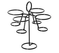 Dcfbkl Soporte de hierro negro para conos de helado para cupcakes, soporte para exhibir rollos de sushi de nieve, soporte para conos de cupcakes