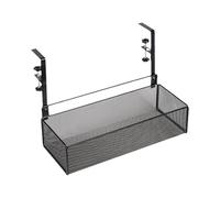 Dcfbkl Versátil mesa debajo del estante colgante, oficina, escuela, escritorio, debajo de la cesta colgante, ahorro de espacio, organizador de acero al carbono, soporte de papelería