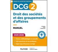 Dcg 2 Droit Des Sociétés Et Des Groupements Daffaires - Manuel 2025-20
