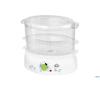 DCG DG2334 - Vaporera eléctrica 2 cestas 600w Electrodomésticos para el hogar, Color Blanco