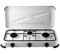 DCG EKP2423 - Cocina de GAS de 3 fuegos. Tapa antipolvo. Encendido manual. Funcionamiento con gas GLP. Dimensiones 59x29x9,5cm