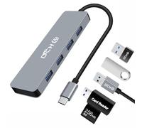 DCHAV - Concentrador USB C 3.0, divisor de datos USB de 4 puertos, adaptador multipuerto para laptop, PC, computadora, computadora, impresora, disco duro, teclado y mouse, compatible con Windows, Mac