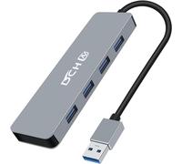 DCHAV Hub USB de 4 puertos, concentrador USB 3.0 multipuerto para computadora portátil, divisor USB múltiple 1 en 4 salidas expansor para teclado, mouse, unidad flash, impresora compatible con