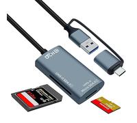 DCHAV UHS-II USB C a SD lector de tarjetas USB 3.0 A OTG adaptador convertidor de conector dual para Micro SD TF SDHC SDXC Microsd compatible con computadora PC portátil SD 4.0 cámara tarjeta de
