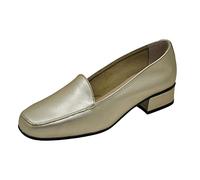 DCHICAS - Zapato Tipo salón, Mujer, Fabricado en Piel de Calidad, Tacon bajo 2.5cm, Plantilla Gel, Comodos Ligeros. Modelo: 0181. Color: Lux Oro Talla: 38