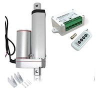 Dchouse 1000 N 50 mm de carrera máximo, Actuador Lineal, Motor de 12 V CC, Actuadores de Tecnología Lineal, Motor de Control Remoto Inalámbrico, Kit con Soportes de Montaje para Abridores de Puertas