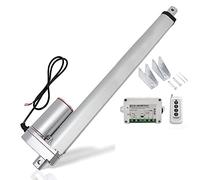 Dchouse 1000N 300 mm carrera máximo accionamiento lineal, motor de 12 V CC, actuadores de tecnología lineal, motor de control remoto inalámbrico, kit con soportes de montaje para abridores de puertas