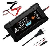 DCHOUSE 12V 5A Batería Cargador, Múltiples modos de Carga Protección Múltiple, Función de activación Cargador de batería inteligente LiFePO4 con pantalla LCD para AGM Batería Plomo Acido, LiFePO4