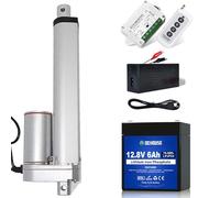 DCHOUSE Actuadores lineales de 1500 N, 200 mm, con batería de 6 Ah y cargador de batería, motor de 12 V CC para aplicaciones electrónicas, médicas y eléctricas