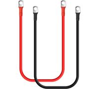 DCHOUSE Cable de batería M8 35 cm, Cable de batería 12V Cable de batería 16 mm² Cobre, Cable de alimentación Puente, batería de Coche más Cable con 2 Ojales, para Moto, batería Solar de Coche, Tierra