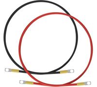 DCHOUSE Cable de la batería M5 30 cm, Cable de la batería 12V Cable de la batería 6 mm² de Cobre Cable de alimentación Puente,batería de Coche más Cable con 2 Ojales,para Moto, batería de Coche Solar