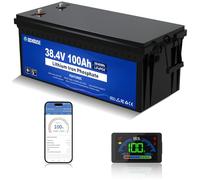 Dchouse LiFePO4 - Batería de litio para carrito de golf, 36 V, 100 Ah, con monitor LCD, BMS inteligente incorporado de 150 A, corriente máxima 500A, batería de ciclos profundos para carros de golf, RV