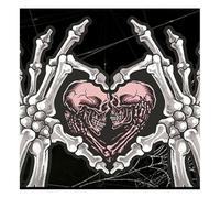 DCIDBEI 30x30CM Bordado Diamantes Calavera, Pintura Diamantes 5D Pareja Esqueleto, Redondo Diamond Painting Gotico, Kit Ocio Creativo, Cristal Regalo Artesanale, Decoración de Pared Dormitorio