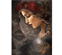 DCIDBEI 50 x 40 CM 5D DIY Diamond Painting Kit Completo Cuadrado, Pintura Punto de Cruz Diamante Mujer Religión, Ocio Creativo Adultos Hogar Decoración Pared Regalo lúdico-Virgen María