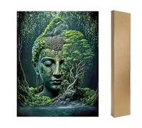 DCIDBEI Con caja de embalaje, grande, transparente, pintura de diamantes, Buda, grande, 40 x 50 cm, diseño de árbol de la vida, pintura por números, árbol de la vida, imágenes para adultos, Buda
